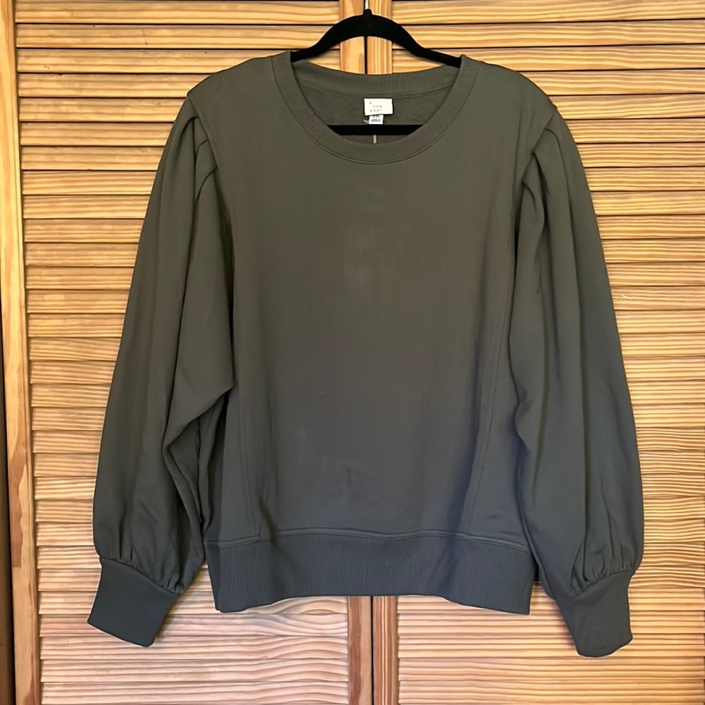 A New Day, olive green, sweatshirt